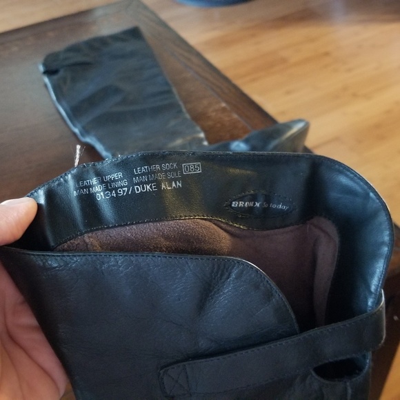 Bronx So Today black leather boots size 39 - Picture 3 of 6